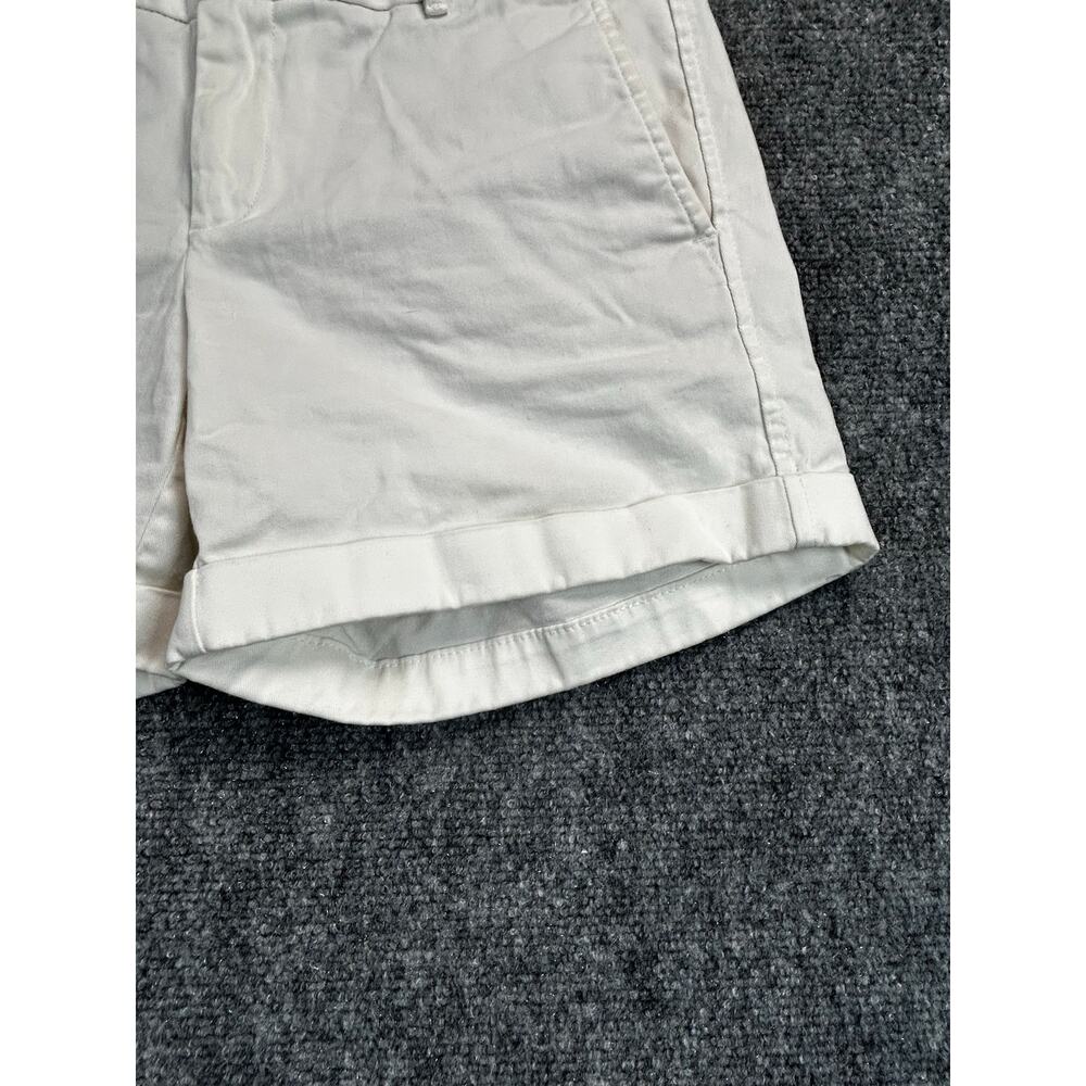 Banana Republic City Chino Shorts Women's Size 2 Ivory Cuffed Stretch Casual EUC - Picture 5 of 7